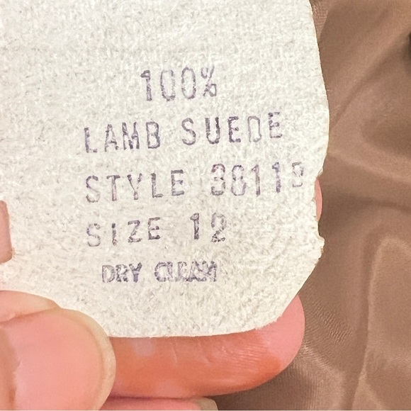 Vtg Bill Haire Friedrick's Sport Lamb Suede Button Front Shirt Blouse - Picture 12 of 12